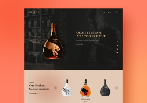 Web Design Package Example: Meukow Cognac