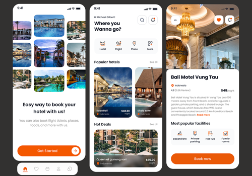 UX/UI Design Package Example: Hotel Booking App