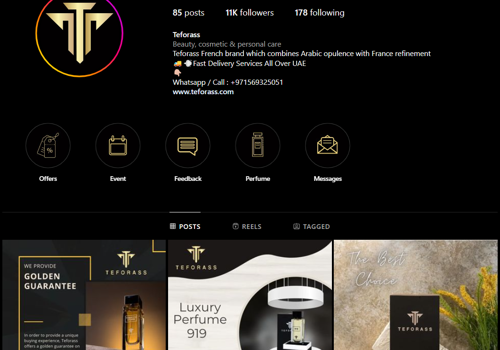 Branding Package Example: Teforass Perfumes IG