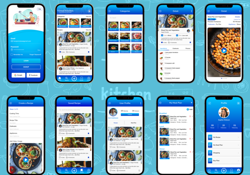 Mobile App Development Package Example: Virtual Kitchen Recipe App