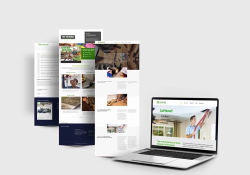 Web Design Package Example: Clean air solutions Website Design & Development