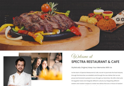 E-Commerce Development Package Example: Spectra Restaurant Website Design & Development