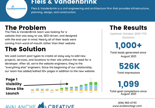Search Engine Optimization Package Example: Fleis and Vandenbrink Case Study