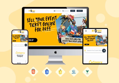 Web Development Package Example: My Events promo