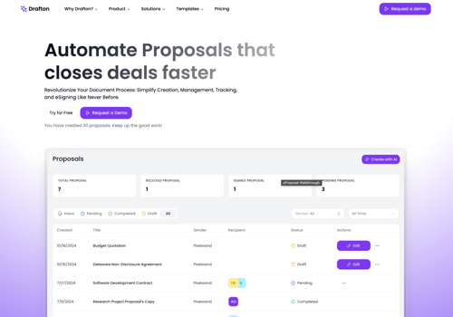 Web Development Package Example: Drafton: Web Design and Development