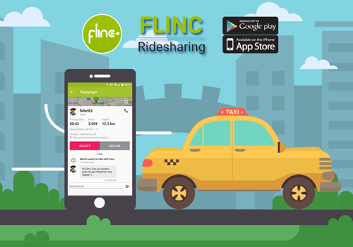 Mobile App Development Package Example: Flinc - Ridesharing
