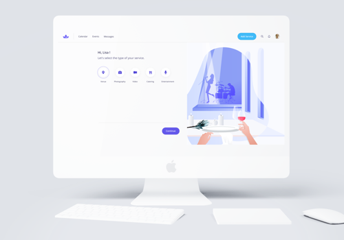 UX/UI Design Package Example: Vendor platform