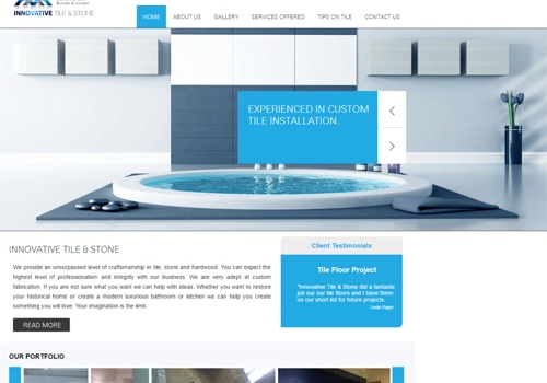 Web Design Package Example: Innovative Tile & Stone