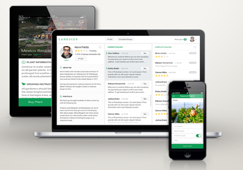 Mobile App Development Package Example: Landscer Application