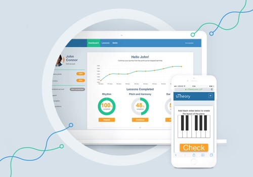 Web Development Package Example: Music Theory LMS