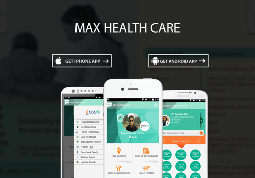 Mobile App Development Package Example: Max MyHealth App (5M App Downloads) "Top Rated"