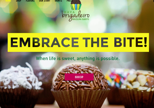 Web Design Package Example: Maya Brigadeiro – Brazilian Sweets