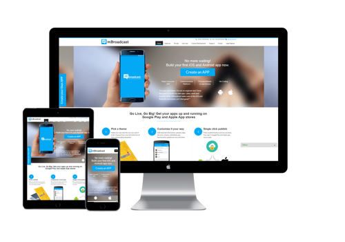 Web Development Package Example: mBroadcast Website & App