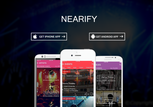 Mobile App Development Package Example: Nearify - Discover Events App