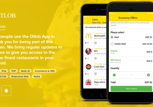 Mobile App Development Package Example: Otlob - Food Delivery