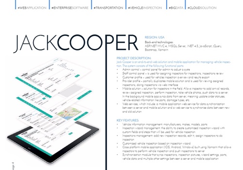 Custom Software Development Package Example: JackCooper
