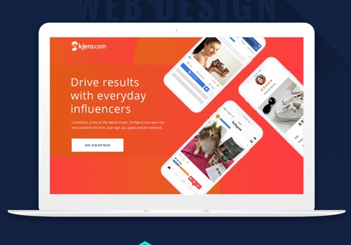 Web Design Package Example: Influencer Marketing Platform website