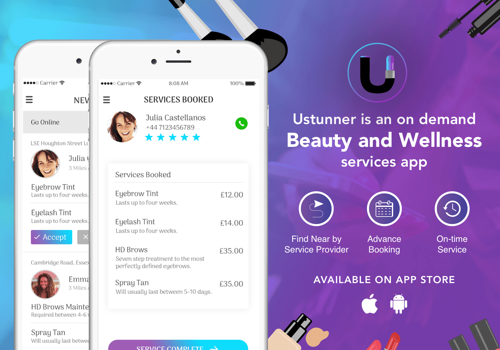 Mobile App Development Package Example: On-demand Beauty and Wellness Services App