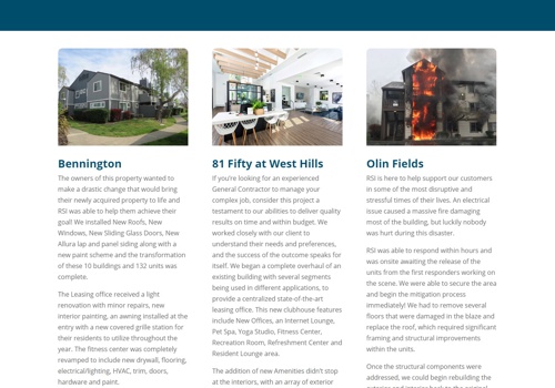 Web Design Package Example: Restoration Systems Inc.