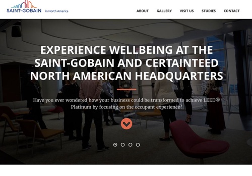 Web Design Package Example: Saint-Gobain Living Laboratory