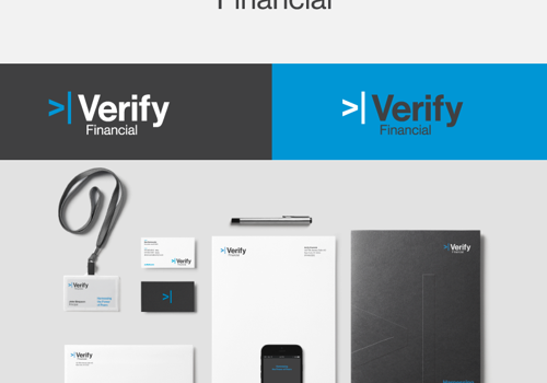 Branding Package Example: Verify Financial - Branding & Splash Page