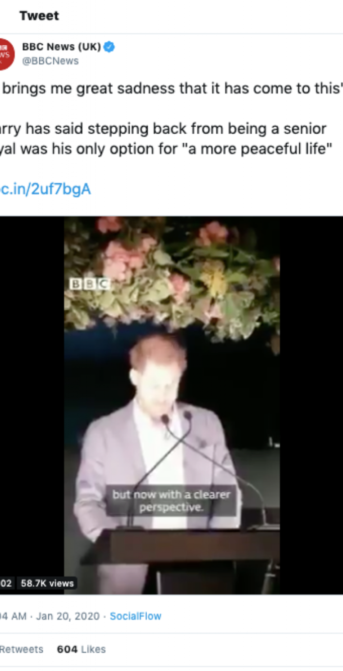 BBC News Video With Shares