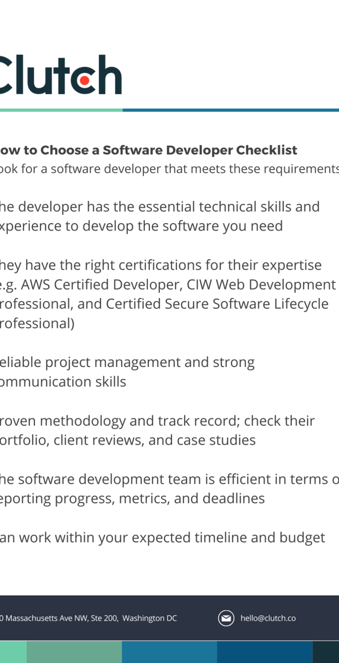 How to Choose a Software Developer [With Checklist] | Clutch.co