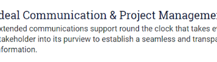 Ideal communication and project management
