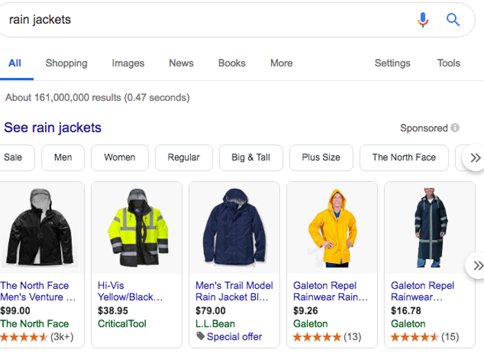 Horizontal Google Shopping Ad