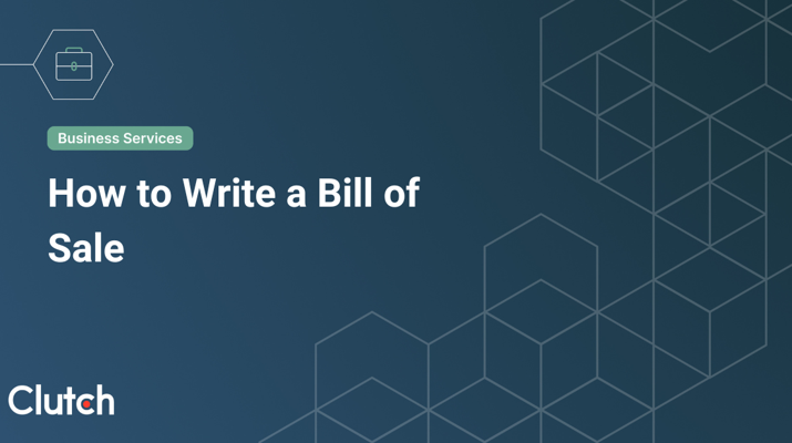 How to Write a Bill of Sale