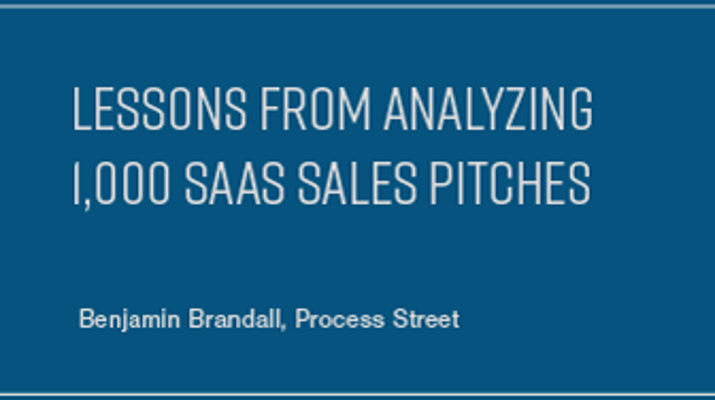 Lessons From Analyzing 1,000 SaaS Sales Pitches