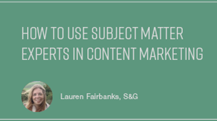 How to Use Subject Matter Experts in Content Marketing