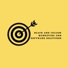 Black and Yellow Marketing and Software Solutions Logo