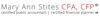 Mary Ann Stites, CPA, CFP Logo