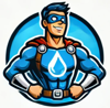 Water Damage Clean Up Hero Logo