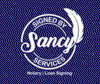 Signed By Sancy Notary and Loan Signing Services Logo