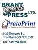 Brant Service Press Ltd. | Protoprint.ca Logo