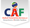 CAF Medical Transcription Services Logo