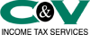 C & V Income Tax Services Logo