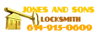 Jones and Sons Locksmith Logo