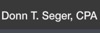 Donn T. Seger, CPA Logo