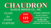 Chaudron Glass & Mirror Co, Inc. Logo