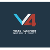 V4 Visas Passport Photo & Notary Services Logo