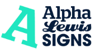 Alpha Lewis Signs Logo