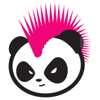 Happy punk Panda Logo