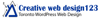 Creative Web Design 123 Logo
