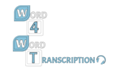 Word 4 Word Transcription Logo