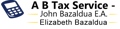 A B Tax Service - John Bazaldua E.A. Logo