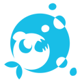 Fish Blowing Bubbles Logo