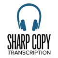 Sharp Copy Transcription Logo